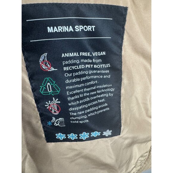 Marina Rinaldi Panfilo Puffer Quilted Coat Jacket Tan Size 16 NWT - Picture 8 of 10